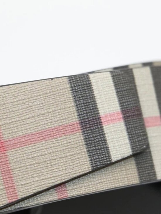Burberry Vintage Check And Leather Belt Archive Size 85 - Beige/Black main image 7